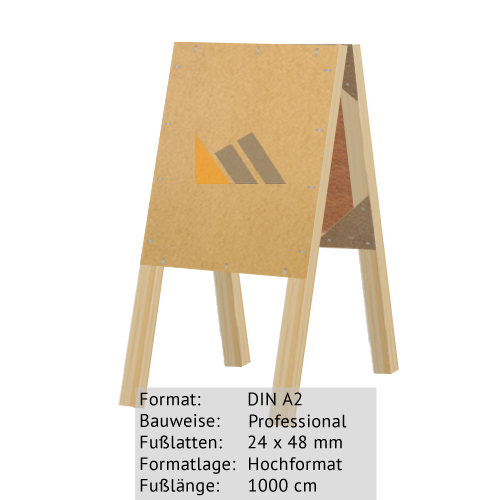 Holz-Dachständer zum Bekleben mit Plakaten DIN A2 24 x 48 mm günstig online kaufen bei McPoster.com