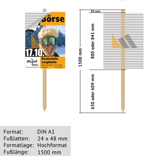 Hohlkammer-Wiesenstecker DIN A1 24 x 48 mm günstig online kaufen bei McPoster.com