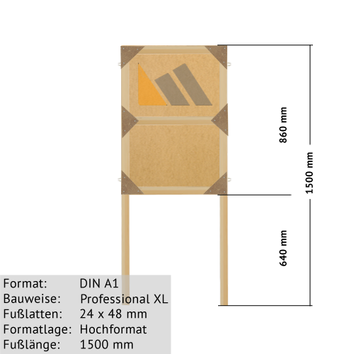 DIN A1 Holz-Plakatständer zum Bekleben mit Plakaten günstig online kaufen bei McPoster.com