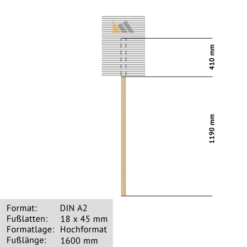 Hohlkammer-Transparente DIN A2 18 x 45 mm günstig online kaufen bei McPoster.com