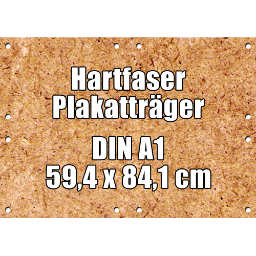 Hartfaser Plakatträger DIN A1 59,4 x 84,1 cm gebohrt günstig online kaufen bei McPoster.com