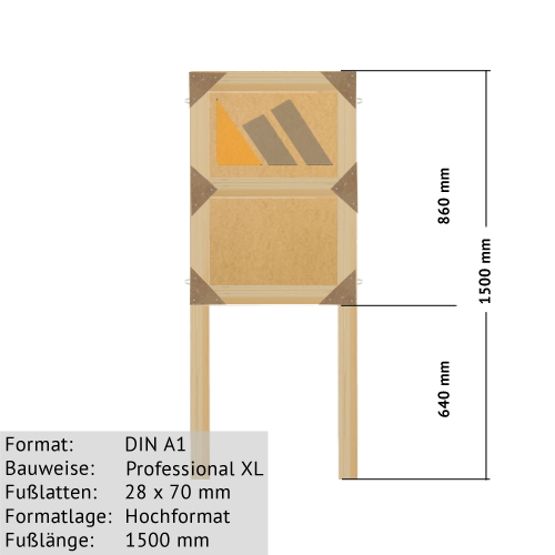 DIN A1 Holz-Plakatständer zum Bekleben mit Plakaten günstig online kaufen bei McPoster.com