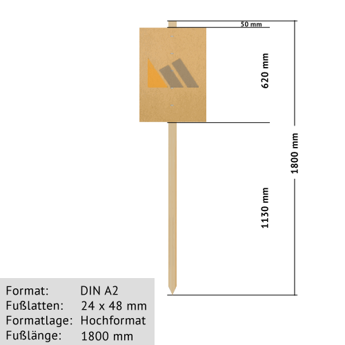 Holz-Wiesenstecker zum Bekleben DIN A2  günstig online kaufen bei McPoster.com