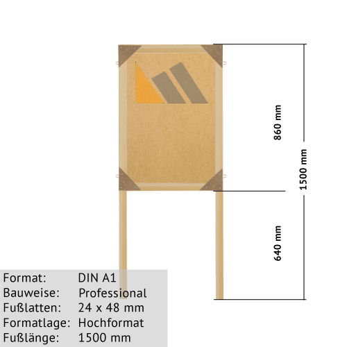 DIN A1 Holz-Plakatständer zum Bekleben mit Plakaten günstig online kaufen bei McPoster.com