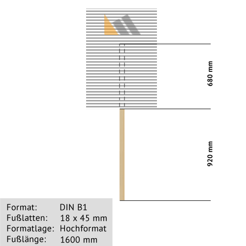 Hohlkammer-Transparente DIN B1 18 x 45 mm günstig online kaufen bei McPoster.com