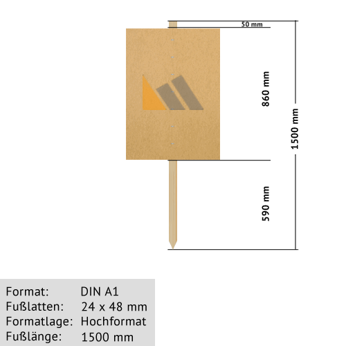 Holz-Wiesenstecker zum Bekleben DIN A1 günstig online kaufen bei McPoster.com