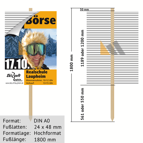 Hohlkammer-Wiesenstecker DIN A0 24 x 48 mm günstig online kaufen bei McPoster.com